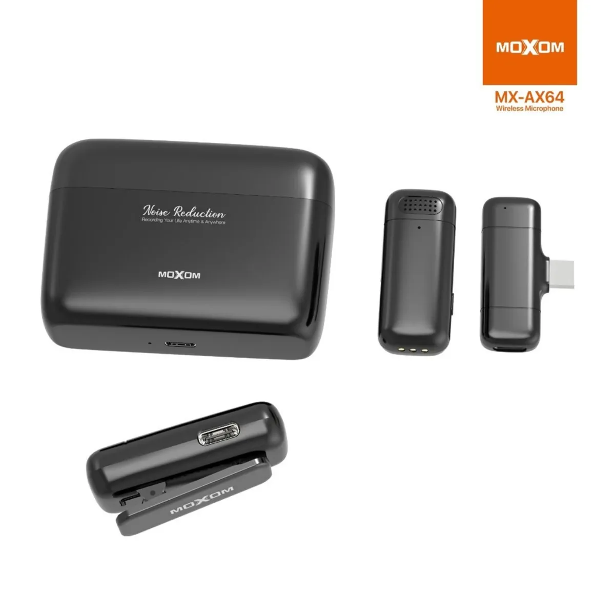 میکروفون یقه ای بی سیم موکسوم تایپ سی MX-AX64
